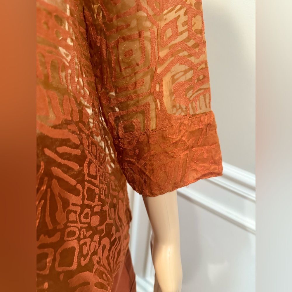 Ruby Rd petite Orange Patterned Blouse - image 5